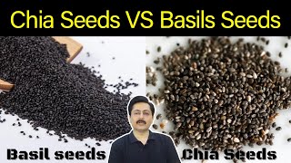 Basil Seeds Vs Chia Seeds | Which is Better for Weight Loss | Difference & Health Benefits