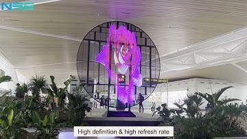 Indoor P3.9 Unique Circle Transparent LED Display Screen