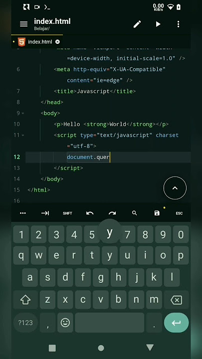 BEGINILAH CARA KERJA JAVASCRIPT SEDERHANA UNTUK HTML #javascript #html #css #termux #acode