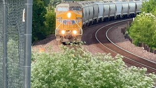 UP Manifest Westbound train in Sterling, IL (5-30-2024)