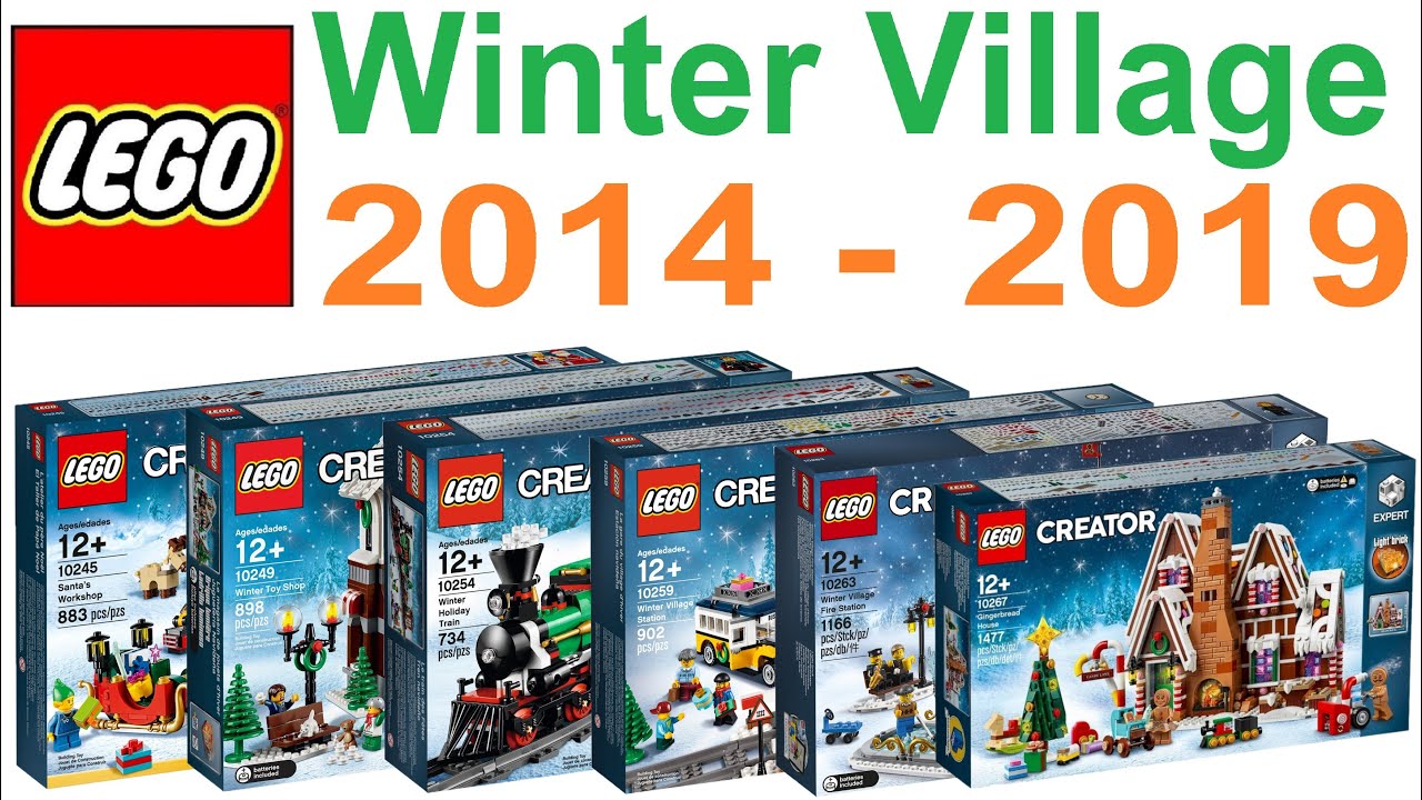 digital moronic Logisk All LEGO Creator Winter Village Sets 2014-2019 - Lego Speed Build Review -  YouTube