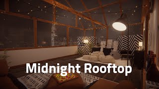 [VRchat Worlds BGM] Midnight Rooftop screenshot 2