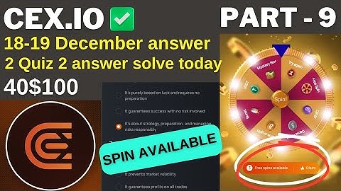 CEX.IO Quiz Answers Today "Why Bitcoin Forks Are the Real Plot Twists in Crypto" | 18 December