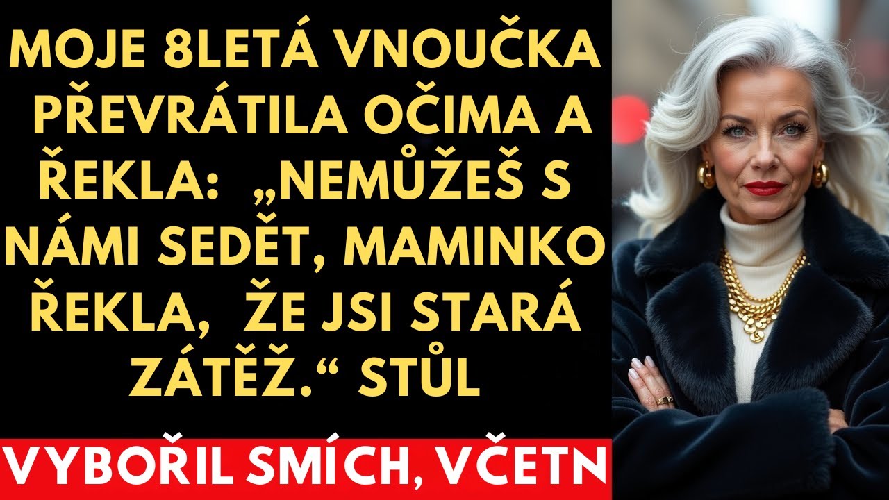 Ten večer se lesklo stříbro a svíčky, všechno připravené na oslavu, ale já stála u stolu s dárkem v ruce, když moje vnučka Lucy zvedla hlavu a řekla: „Nemůžeš sedět s námi, babi. Jsi staré...