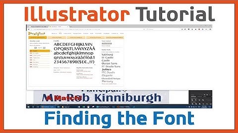 Illustrator Tutorial - Font Detection and Name Change