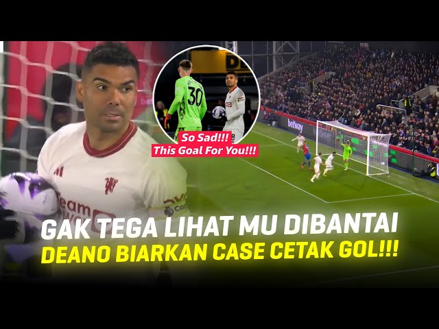 Biarkan Saja MU Bikin Gol!! Aksi Kiper Palace Dean Henderson Saat Coba Membiarkan Casemiro Cetak Gol class=