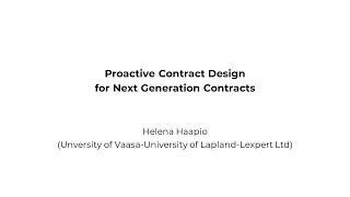 Proactive Contract Design for Next Generation of Contracts