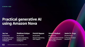 AWS re:Invent 2024 - [NEW LAUNCH] Practical generative AI using Amazon Nova (AIM398-NEW)