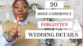 20 Commonly Forgotten Wedding Details Every Bride Needs to Know | Wura Manola