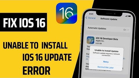 Unable To Install IOS 16 Update Error Here