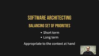 Architecting is all about balancing