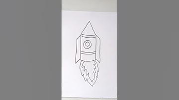 How to draw rocket #shortvideo #drawing #rocketdrawing