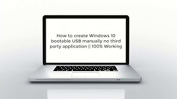 How to create Windows 10 bootable USB manually no third party application || 100% Working