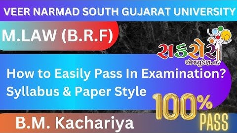 How to Pass & Score Good Marks In M.law (B.R.F) VNSGU T.Y.B.Com/Sem-6 #bcom #vnsgu  #M.Law #howto