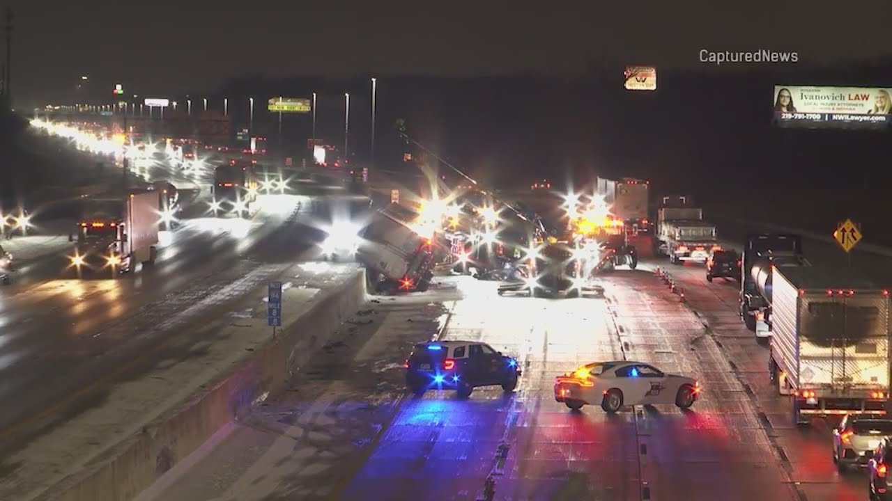 Drivers face backups after semi rollover along I-80/94 in Gary