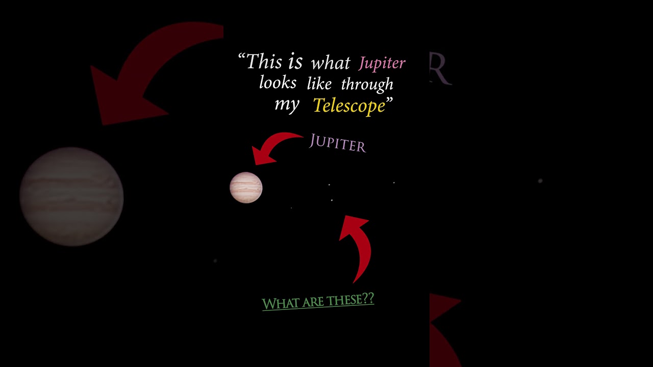 What are these 4 faint points of light around JUPITER? 🤔💭🌟🔭 