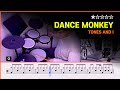 Dance Monkey - Tones And I (★☆☆☆☆) Pop Drum Cover with Sheet Music