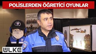 Polisler, çocukları farklı konularda bilinçlendirmek için gölge oyunu hazırladı