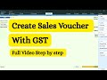 Sales Voucher with GST in Tally Prime | Step-by-Step Tutorial 