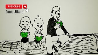 Upin Ipin : Nikmatnya Air Kelapa Muda|Easy Drawing and Coloring Tok Dalang and Upin Ipin #upinipin