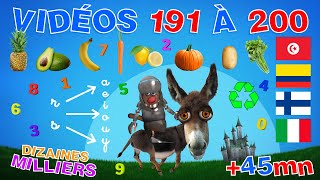 Foufou - Apprendre aux enfants tout en s&#39;amusant (Learn with Fun For Kids - Videos 191-200) 4k