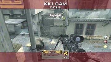 MW2 FUNNY KILL Sniper Double kill/death must watch!
