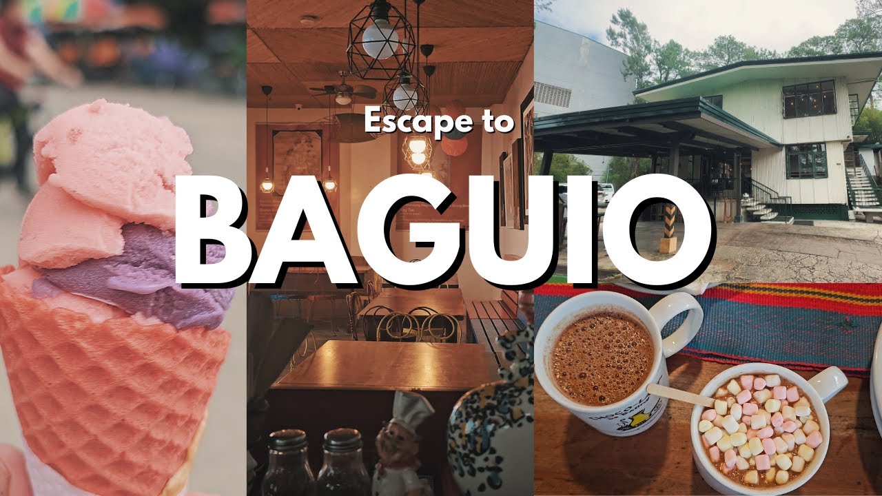 BAGUIO VLOG | cozy weather, cafe/restaurants, scenery, and a cat?