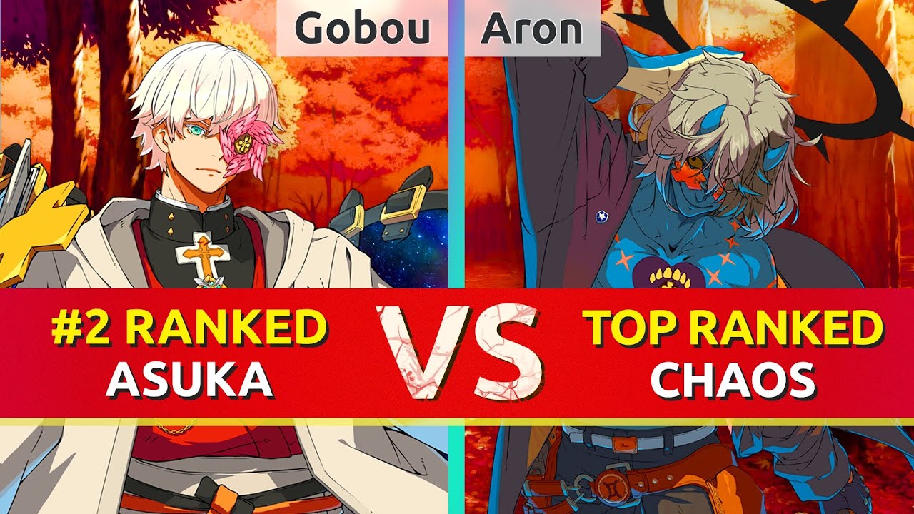 GGST ▰ Gobou (#2 Ranked Asuka) vs Aron (TOP Ranked Happy Chaos). High Level Gameplay