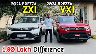 Detailed Comparision 👍 New 2024 Brezza VXI vs ZXI - SalahCar