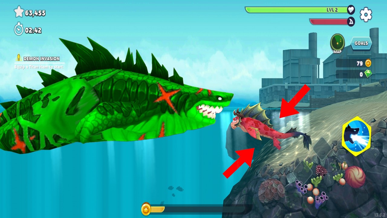 Hungry Shark Evolution - Giant Monster Atomic Sharkjira New Skin Update - All 30 Sharks Unlocked