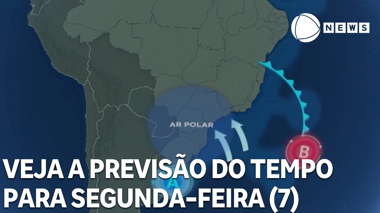 Confira a previsão do tempo para todo o país na segunda-feira (7)