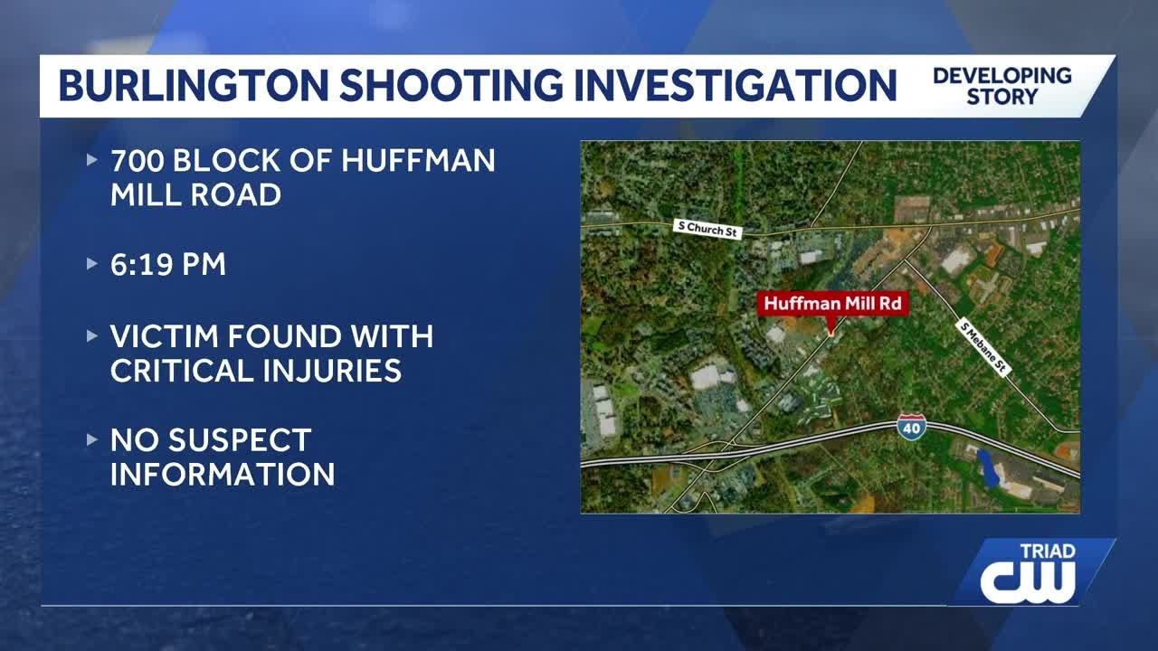 1 critically injured after shooting on Huffman Mill in Burlington - YouTube