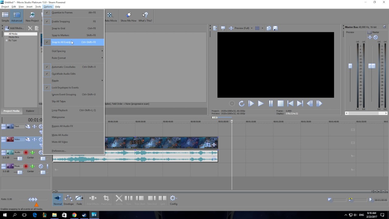How To Enable Snap To Markers In Vegas Movie Studio Platinum YouTube