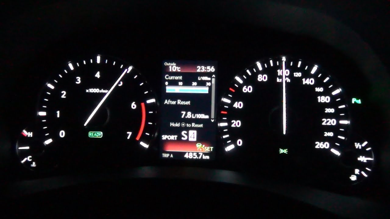 Lexus GS 300h 223 KM acceleration 80120 km/h YouTube