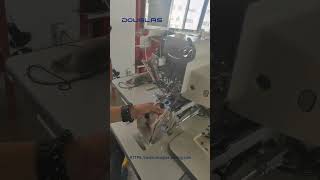 Automatic button neck wrapping machine #sewing #automation #button