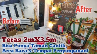 Makeover Teras Kecil Depan Rumah Jadi Taman Cantik, Ada Area Baca! Makeover Teras Kecil Depan Rumah Jadi Taman Cantik, Ada Area Baca!