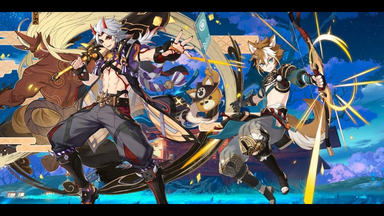 Genshin impact edit | itto, gorou, Xiao, and diluc