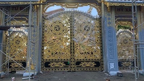 làm CỬA CỔNG CNC hoa văn rất đẹp ( cho chùa ở tây ninh)/ptvl phần 1