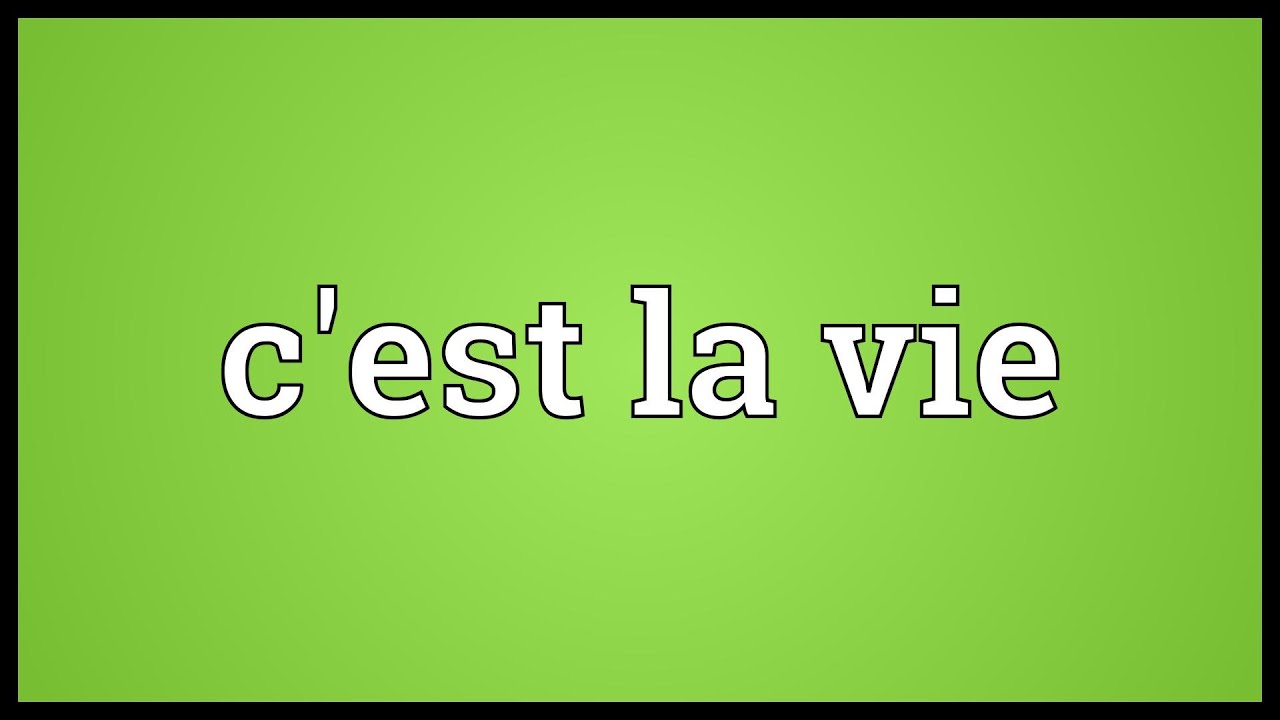 C Est La Vie Meaning Youtube