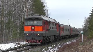 ТЭП70-0557 с пригородным поездом Екатеринбург-Пасс. — Егоршино