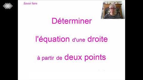 Déterminer l