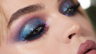 Blue Diamonds - Duochrome blue, purple smokey eyes