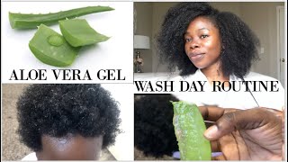 Step by Step Homemade Aloe Vera gel for fast hair growth. 8 months old natural  hair wash day routine - YouTube