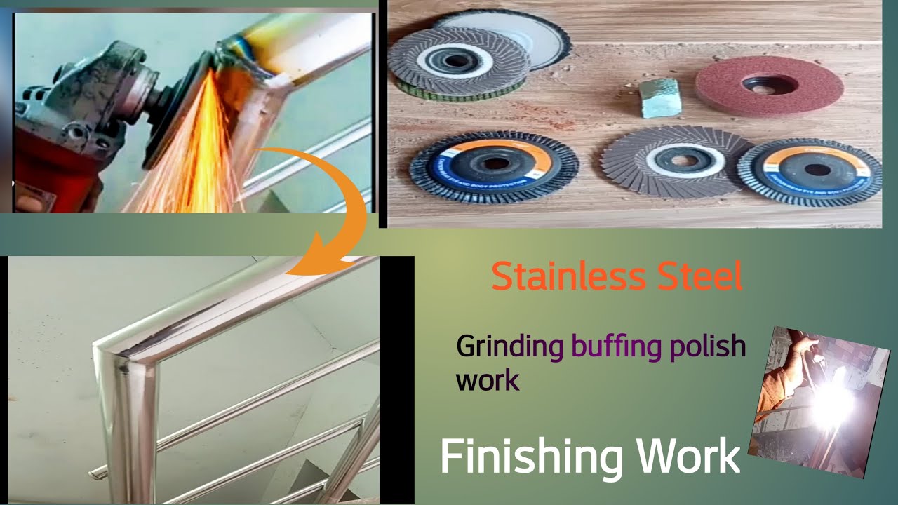 How to grinding polish stainless steel railings and pipes buffing