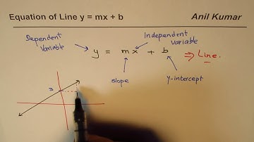 Understand Equation of Line in Slope Intercept Form