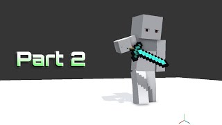 Making Minecraft Fight Animation In Prisma 3d . Part 2