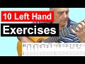 10 Left hand exercises. Classical and Flamenco guitar lesson.