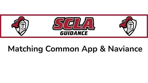 Matching Common App & Naviance