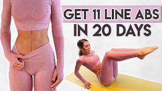 GET 11 LINE ABS in 20 DAYS 🔥 | 4 minute Workout