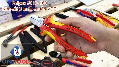 Knipex 70 06 160 Kìm cắt thép dây 7 inch, cán cách điện 1000 V chuẩn VDE #knipextools